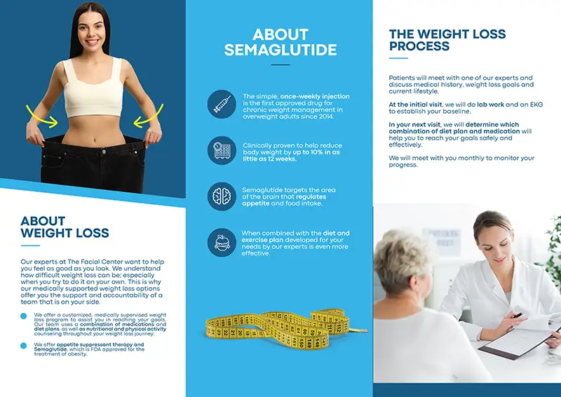 Brochure image of The Facial Center Weight Loss Program Brochure image of The Facial Center Weight Loss Program