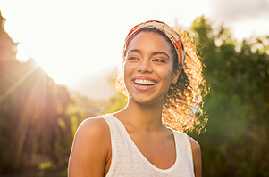 Beautiful woman smiling after receiving a neck lift from The Facial Center in Charleston, WV Beautiful woman smiling after receiving a neck lift from The Facial Center in Charleston, WV